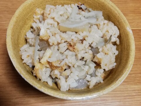 煮物の煮汁で簡単炊き込みご飯